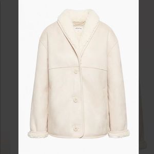 Aritzia Wilfred Free Stallion Jacket - Vegan Suede/Fleece - Size XS - NWT